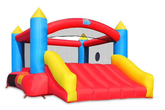 ACTION AIR inflatable bounce house, jumping castle with slide, extra thick material, backyard use.